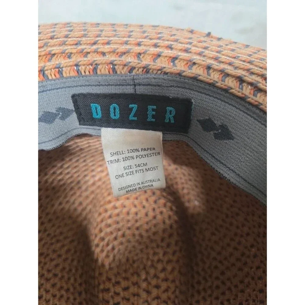 Dozer Kids Straw Fedora Hat - Size 54cm (Excellent Condition)